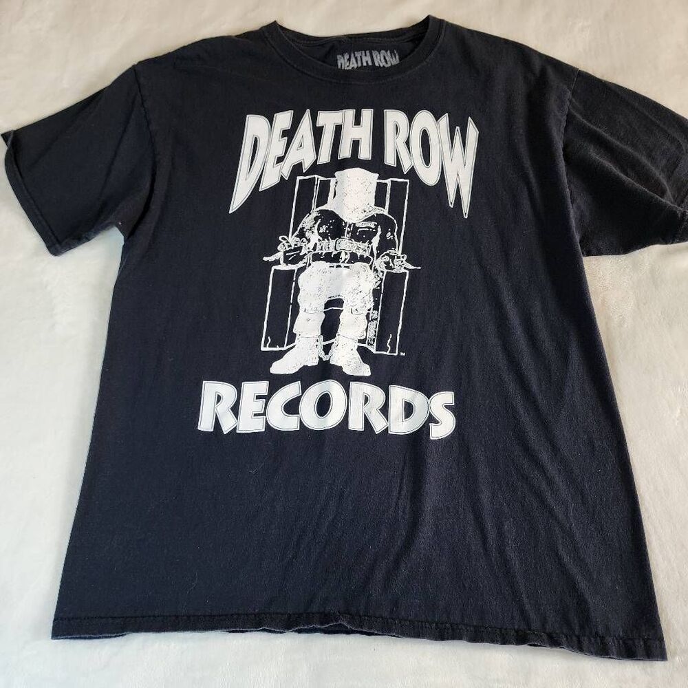 Death Row Records Electric Chair Graphic Tshirt Size Large